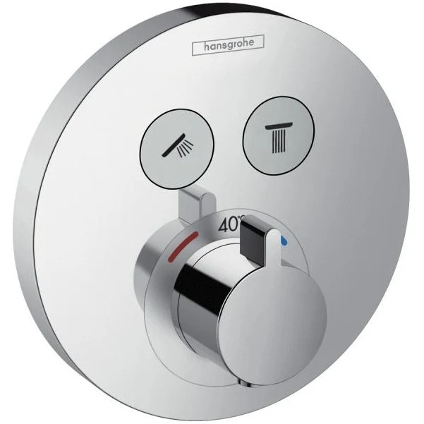 Hansgrohe ShowerSelect S Baterie dus cu termostat pentru montaj incastrat, rotunda, crom