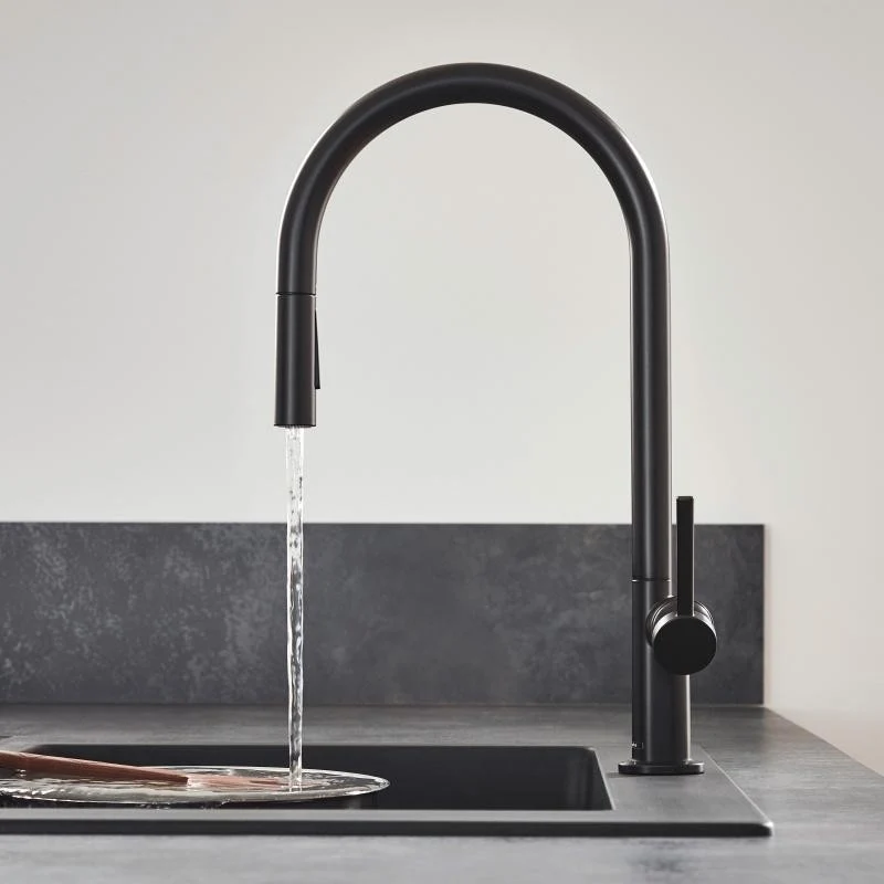 Hansgrohe Talis 210 Baterie chiuveta bucatarie monocomanda cu dus extractibil cu 2 jeturi, negru mat