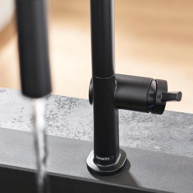 Hansgrohe Talis 210 Baterie chiuveta bucatarie monocomanda cu dus extractibil cu 2 jeturi, negru mat