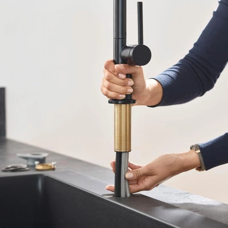 Hansgrohe Talis 270 Baterie chiuveta bucatarie cu dus extractibil, negru mat