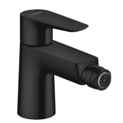 Hansgrohe Talis E Baterie bideu monocomanda cu ventil metalic pop-up, negru mat