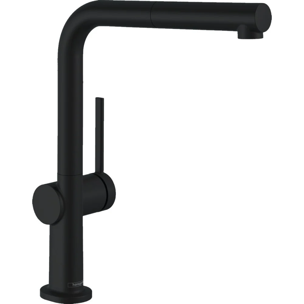 Hansgrohe Talis M54 Baterie chiuveta bucatarie cu dus extractibil, negru mat