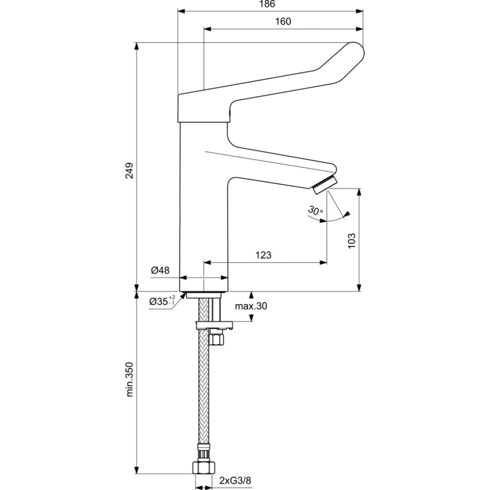 Ideal Standard Ceraplus 2 Grande Baterie lavoar cu maner clinic, fara ventil