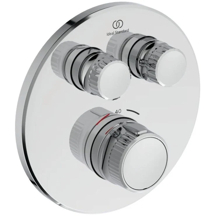 Ideal Standard CeraTherm Navigo Baterie dus cu termostat si 2 iesiri Ø16 cm, crom