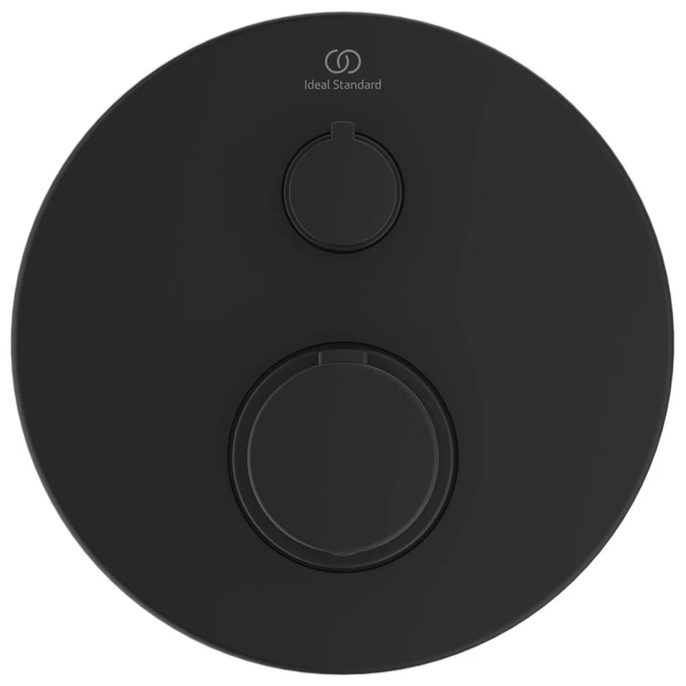 Ideal Standard CeraTherm T100 Baterie dus cu termostat, montaj incastrat, negru mat (silk black)