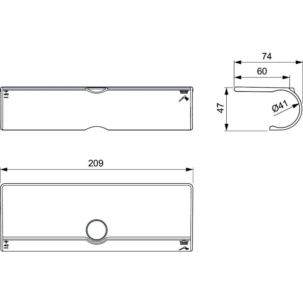 Ideal Standard CeraTherm T50 Polita pentru sistem de dus