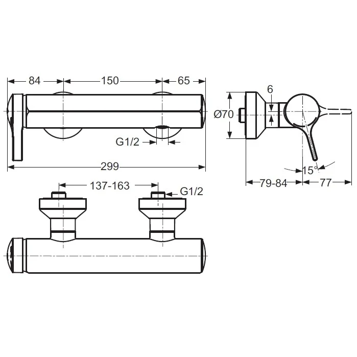 Ideal Standard Melange Baterie dus monocomanda