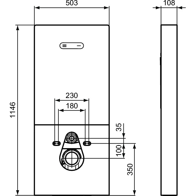 Ideal Standard ProSys Neox Modul pentru vas WC suspendat, alb