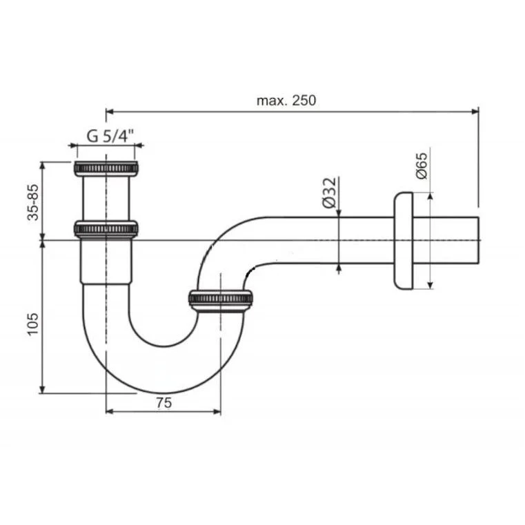 Ideal Standard Sifon lavoar G 1 1/4' crom