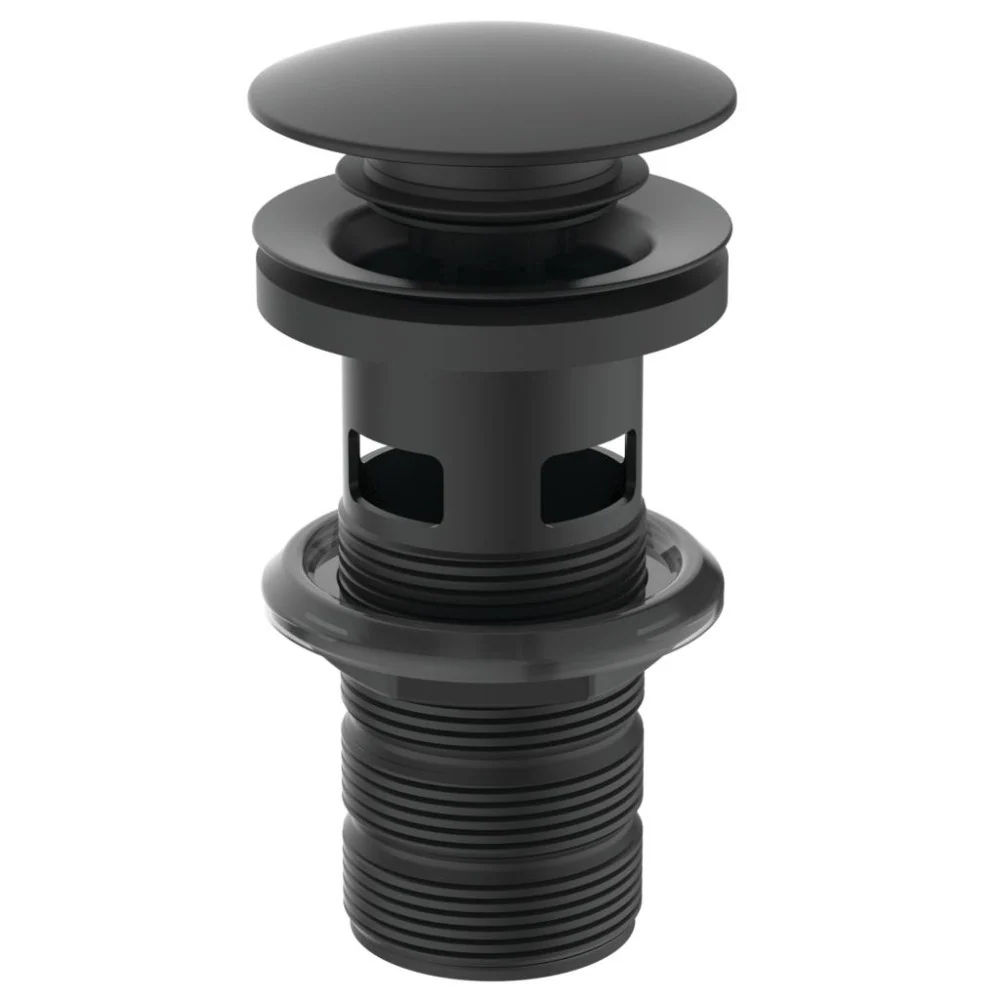 Ideal Standard Ventil click clack pentru lavoar cu preaplin, negru mat (silk black)