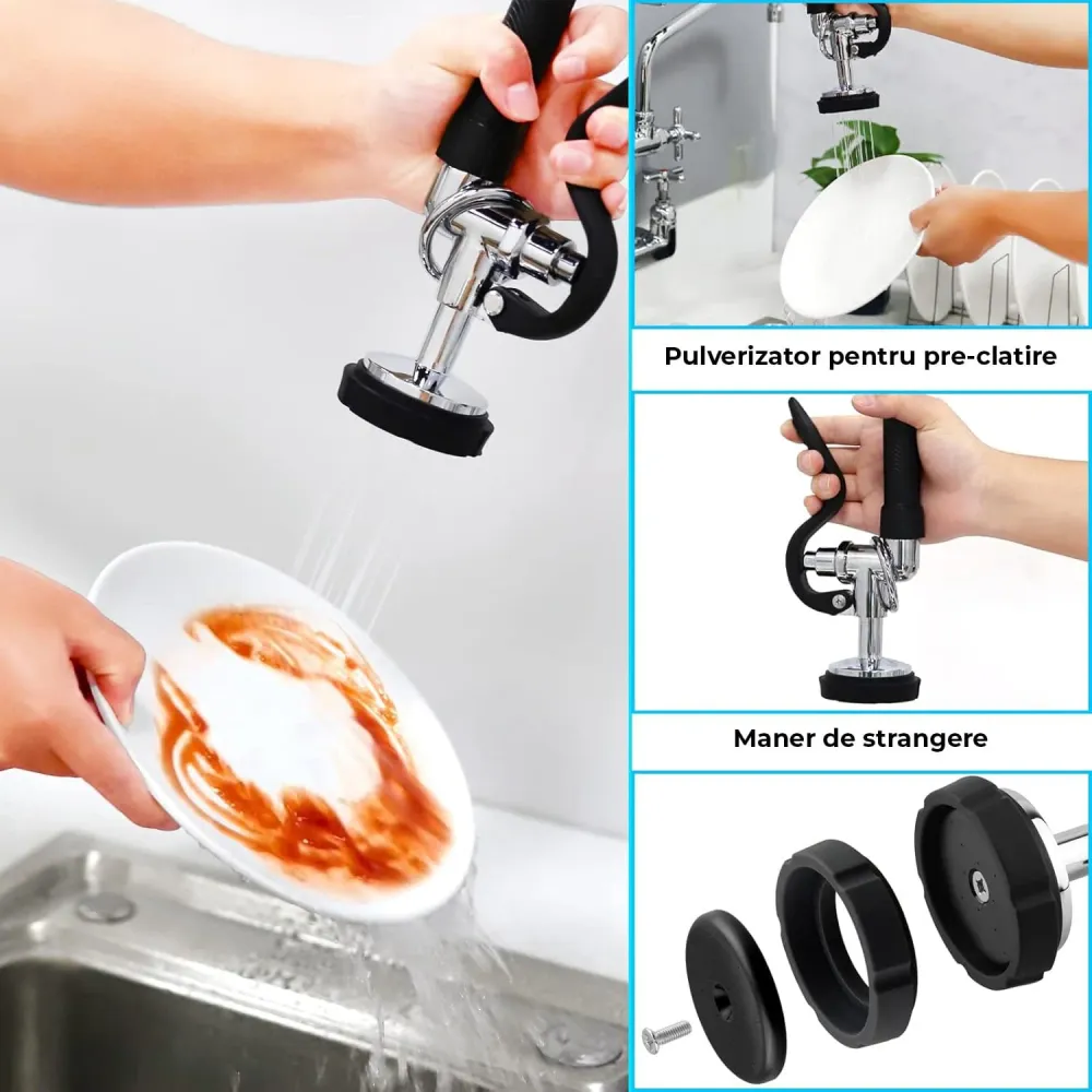 Kit pulverizator apă Elindor® pentru robinet comercial, chrome