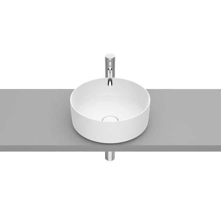 Lavoar baie pe blat, alb mat, rotund Roca Inspira Round 37x37 cm