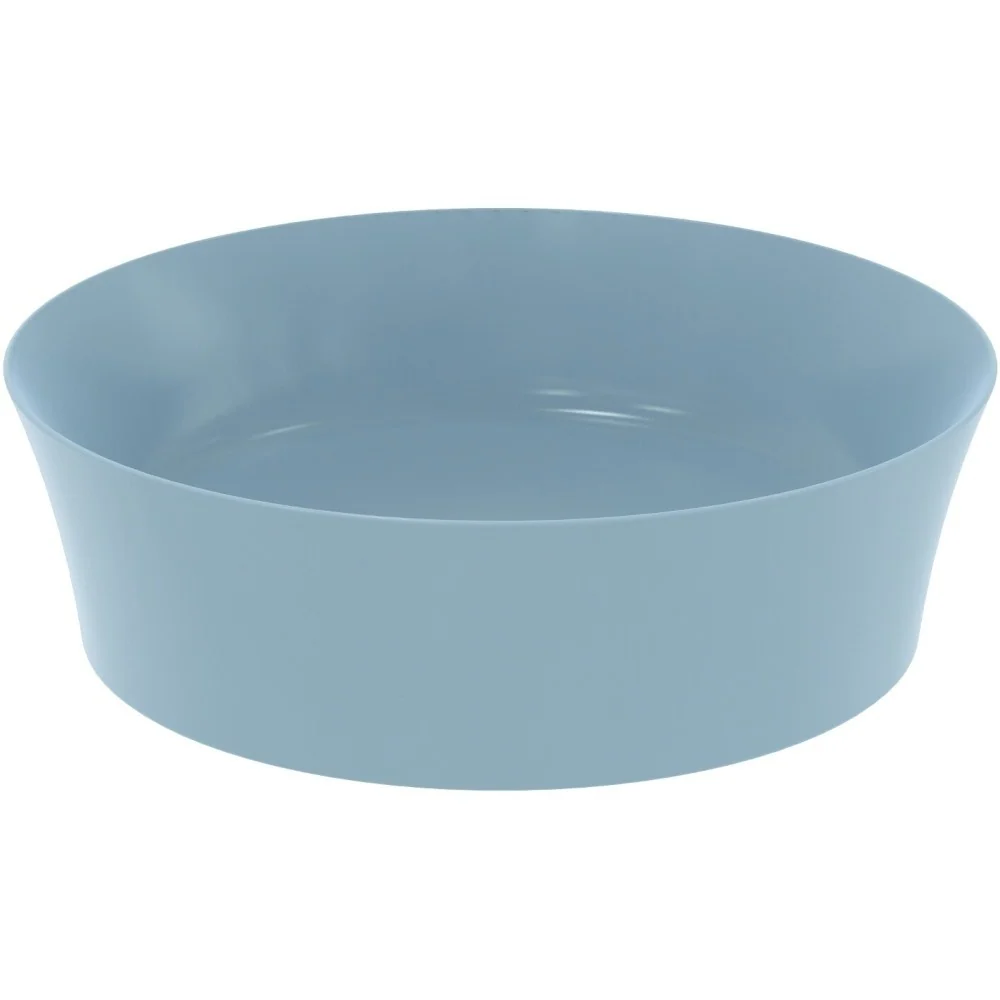 Lavoar baie pe blat, albastru, rotund Ideal Standard Ipalyss 40x40 cm, fara preaplin si fara gaura