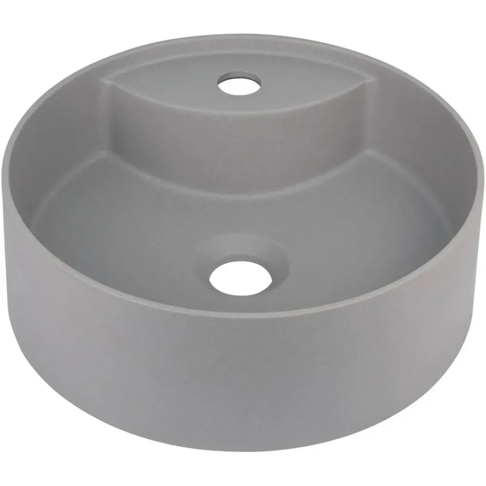 Lavoar baie pe blat Deante Silia 36x36 cm, gri metalic