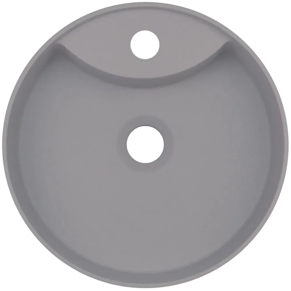 Lavoar baie pe blat Deante Silia 36x36 cm, gri metalic
