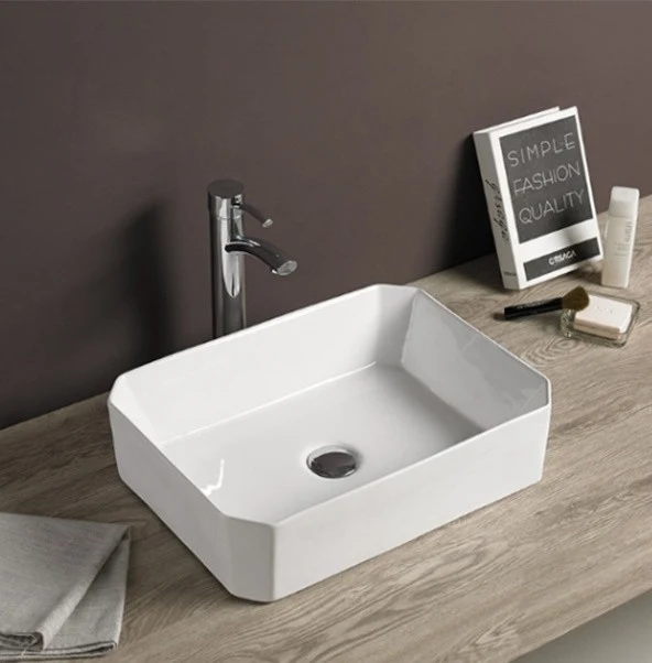 Lavoar baie pe blat Fluminia Corner 50x37 cm