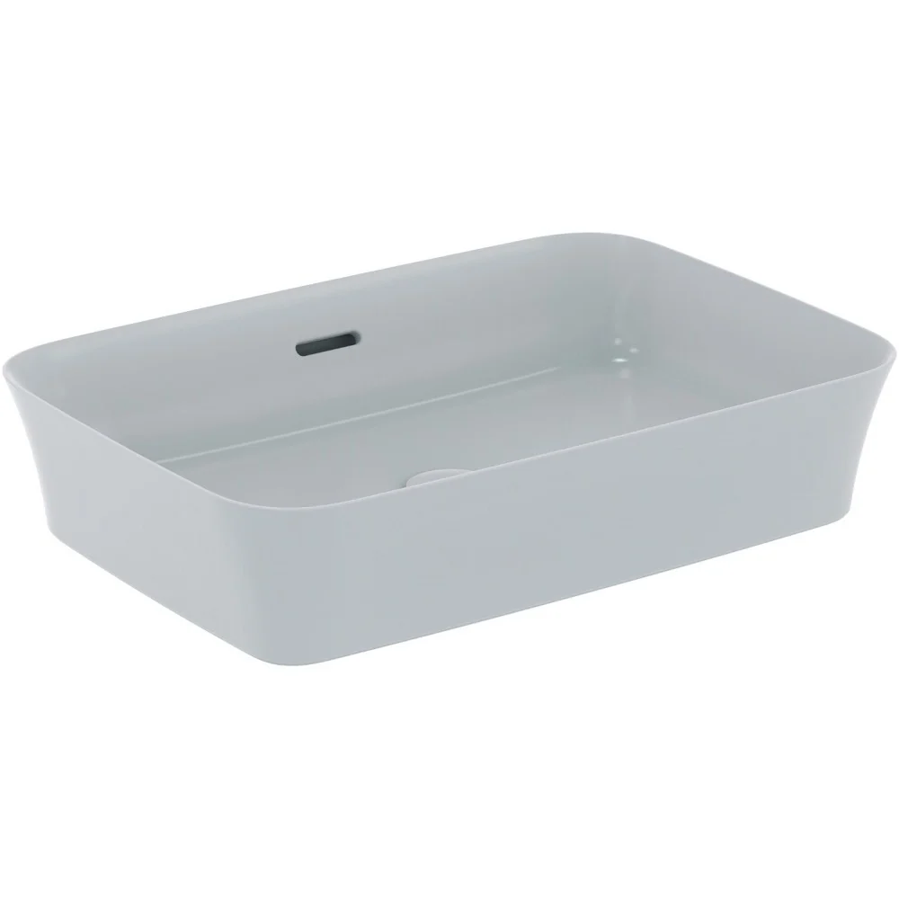 Lavoar baie pe blat, gri deschis Ideal Standard Ipalyss 55x38 cm, cu preaplin si fara gaura