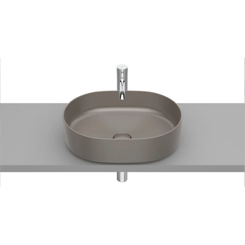 Lavoar baie pe blat, maro, oval Roca Inspira Round 50x37 cm