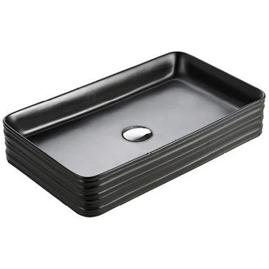 Lavoar baie pe blat, negru Fluminia My Black Square 68x39 cm