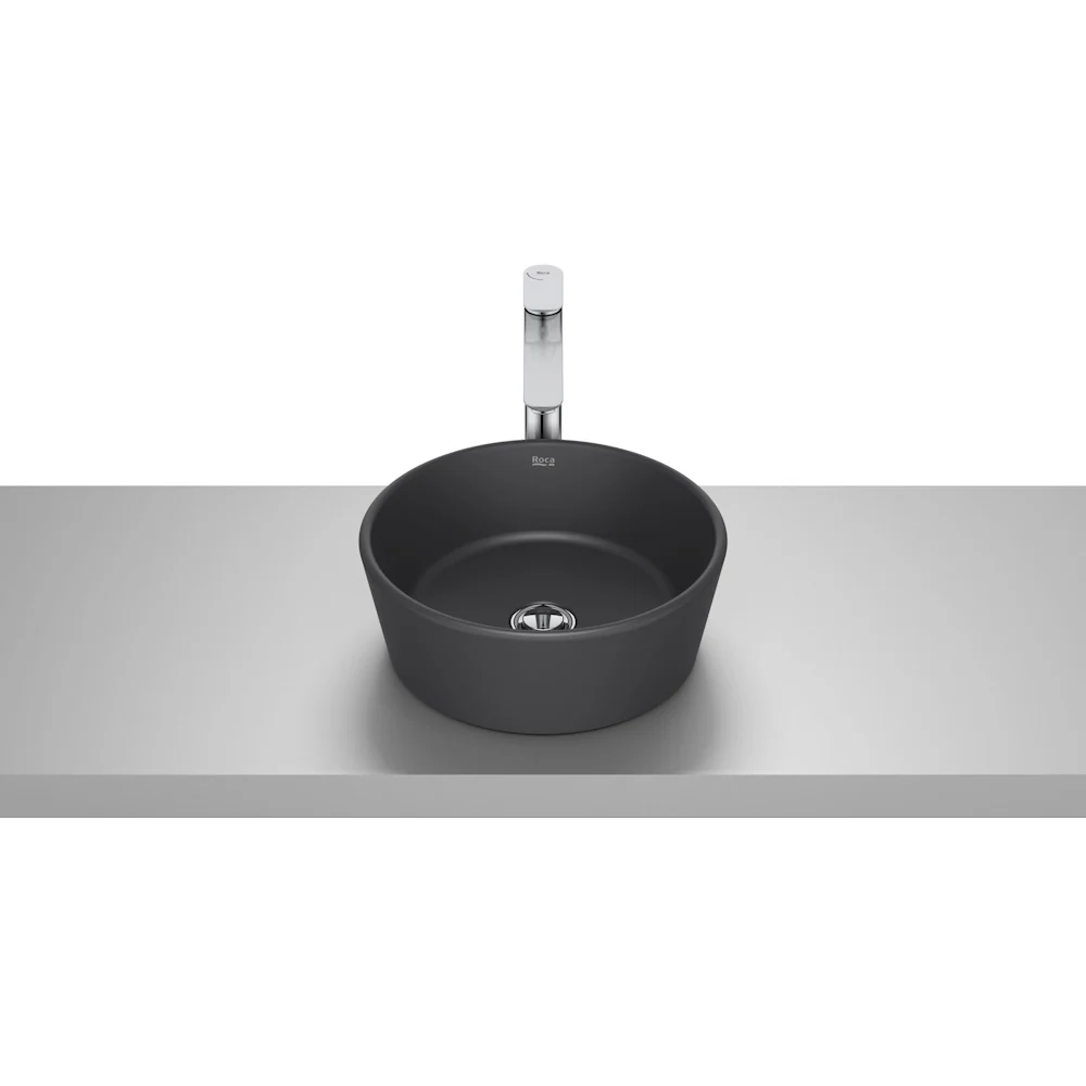 Lavoar baie pe blat, negru Roca Optica Ø35 cm