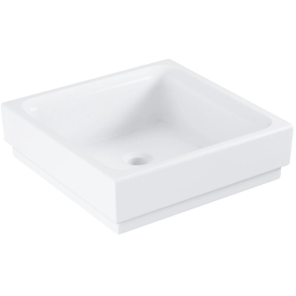 Lavoar baie pe blat, patrat Grohe Cube Ceramic 40x40 cm, tratament PureGuard