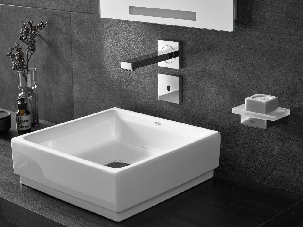 Lavoar baie pe blat, patrat Grohe Cube Ceramic 40x40 cm, tratament PureGuard