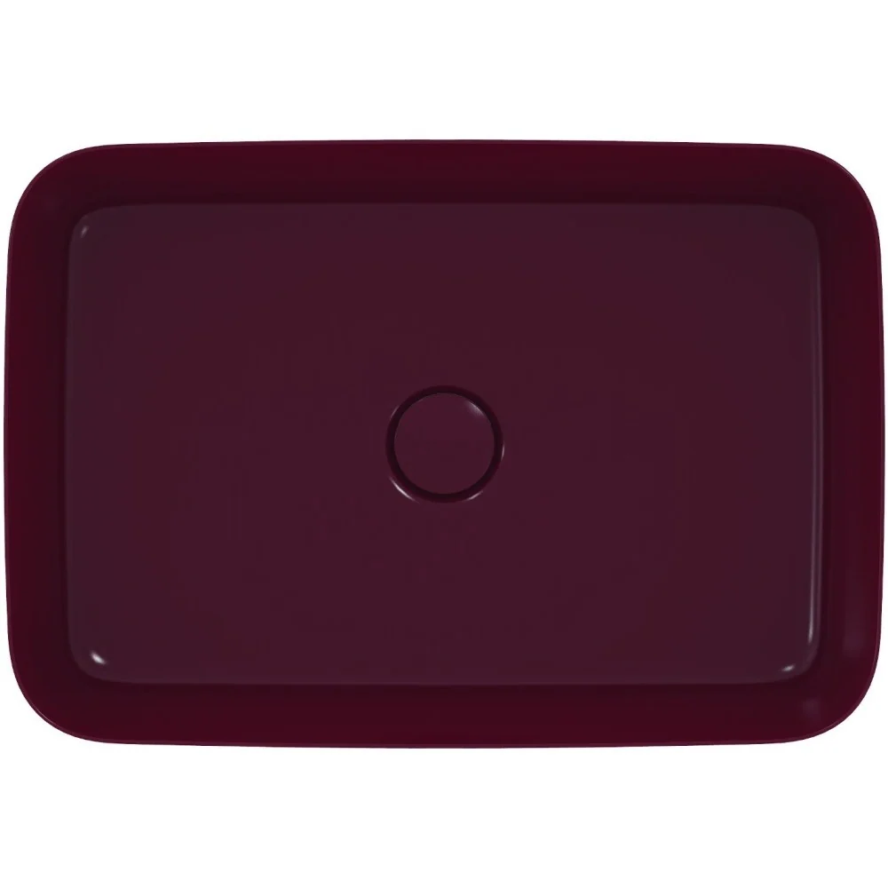 Lavoar baie pe blat, rosu Ideal Standard Ipalyss 55x38 cm, fara preaplin si fara gaura