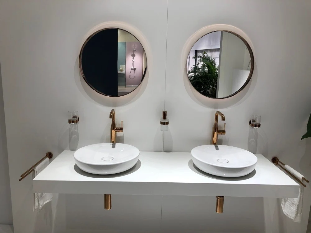 Lavoar baie pe blat, rotund Grohe Essence Vessel 45x45 cm, tratament PureGuard