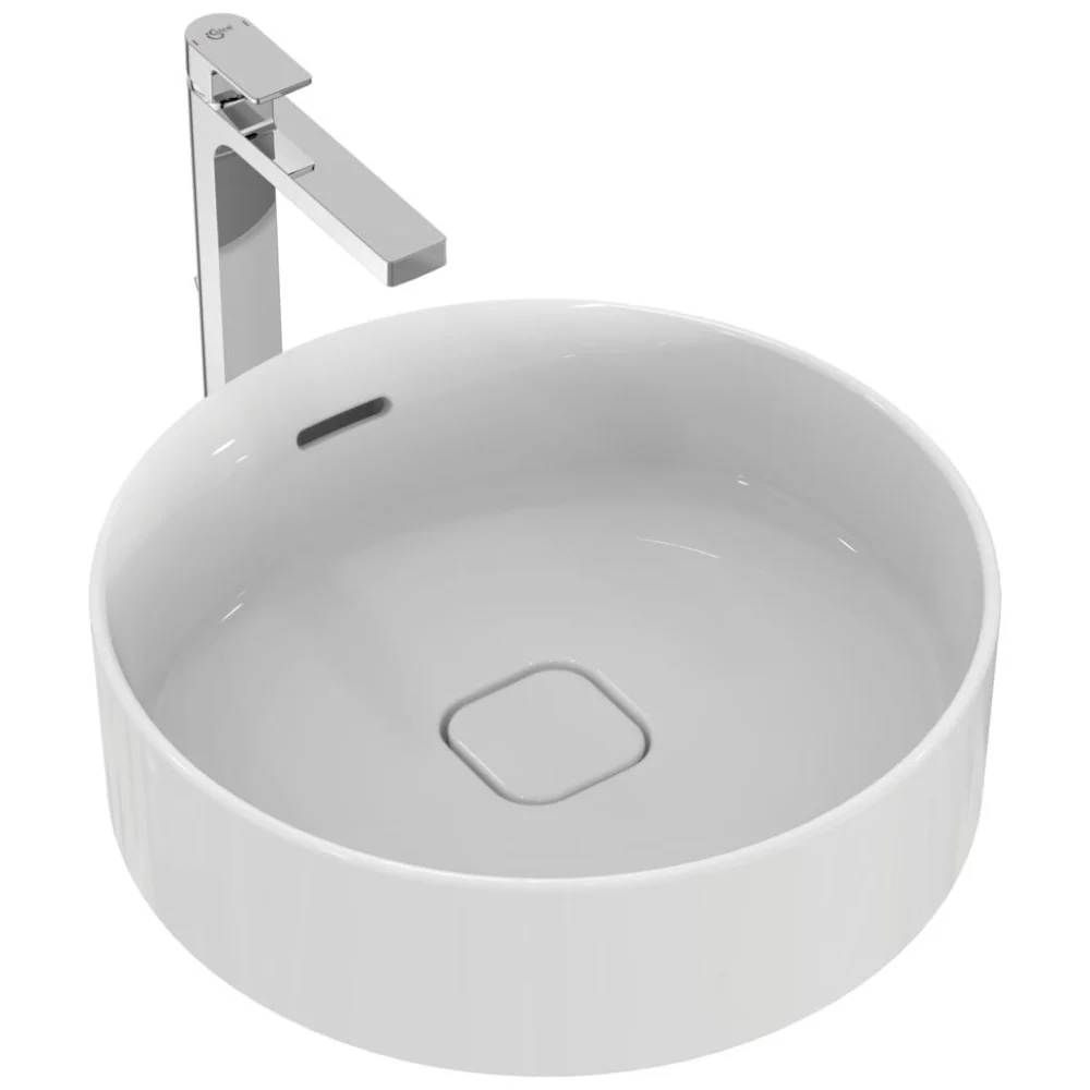 Lavoar baie pe blat, rotund Ideal Standard Strada II 45x45 cm, cu preaplin si fara gaura