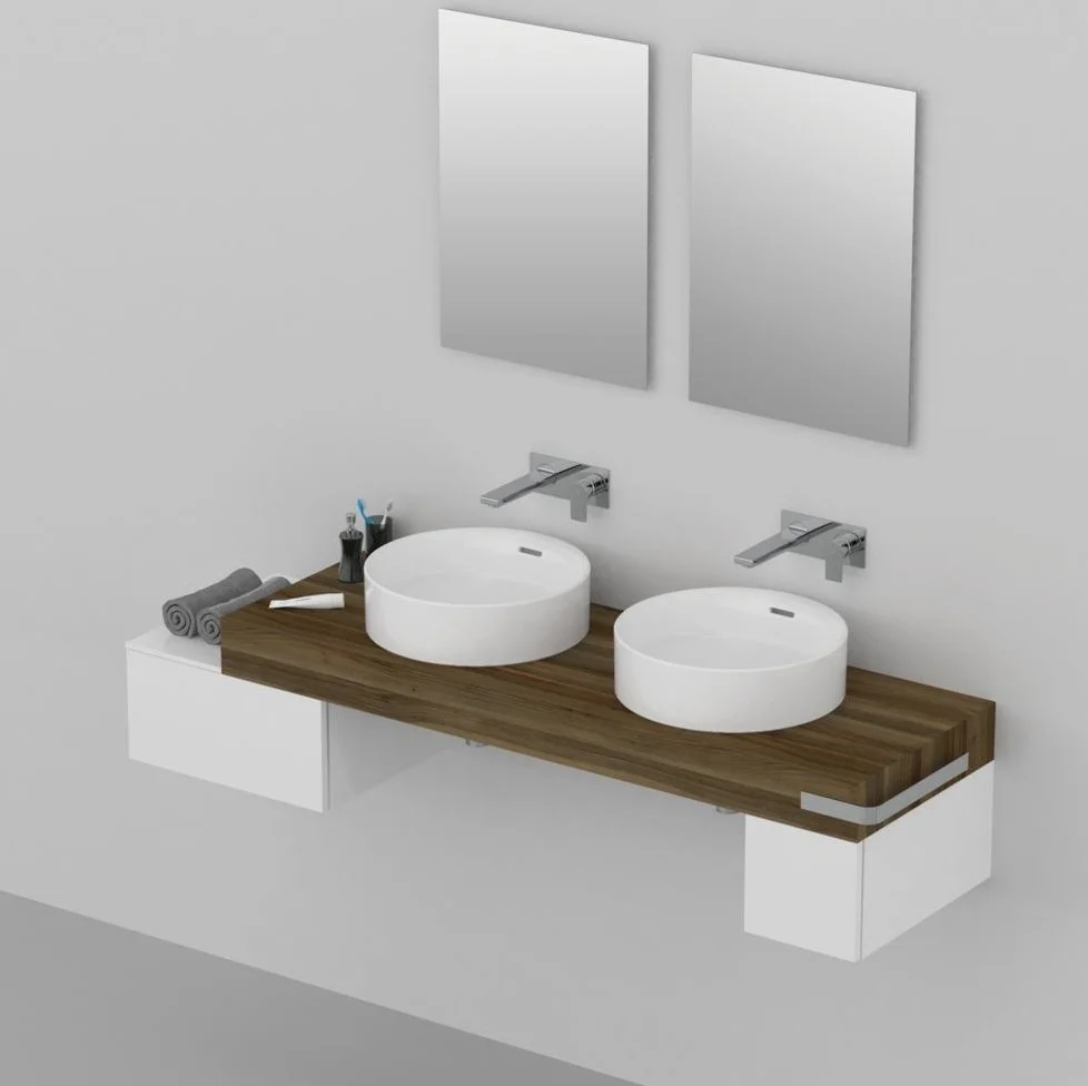 Lavoar baie pe blat, rotund Ideal Standard Strada II 45x45 cm, cu preaplin si fara gaura