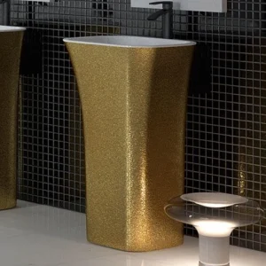 Lavoar baie freestanding, auriu Besco Assos Glam 52x41 cm