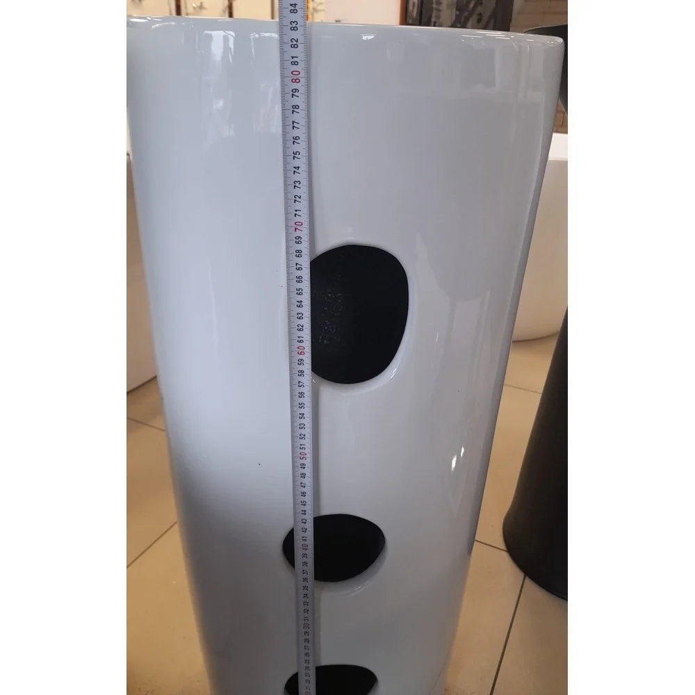 Lavoar baie freestanding, rotund Fluminia Athos 40x40 cm, cu preaplin