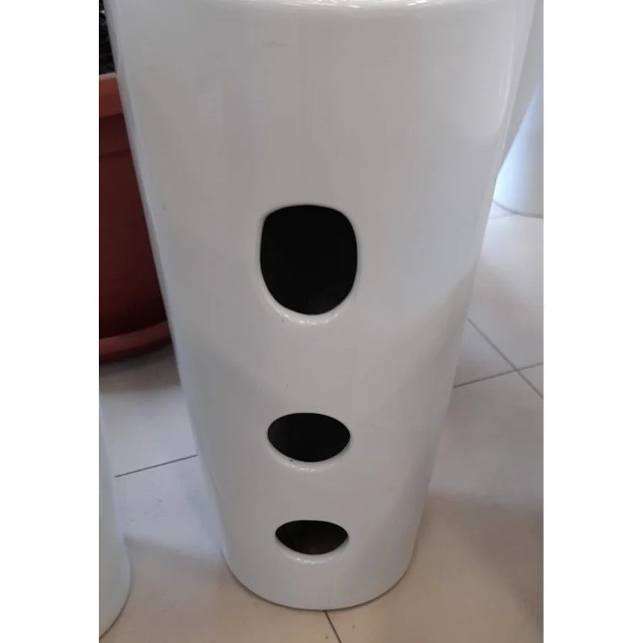 Lavoar baie freestanding, rotund Fluminia Athos 40x40 cm, cu preaplin