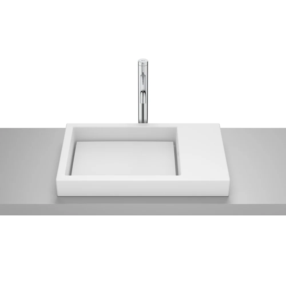 Lavoar baie incastrat, alb mat Roca Horizon 60x38 cm