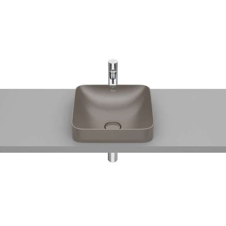 Lavoar baie incastrat, maro, patrat Roca Inspira Square 37x37 cm