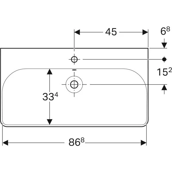 Lavoar baie suspendat Geberit Smyle Square 90x48 cm