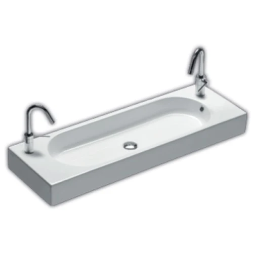 Lavoar baie suspendat Hatria Area 110x35 cm, cu 2 gauri