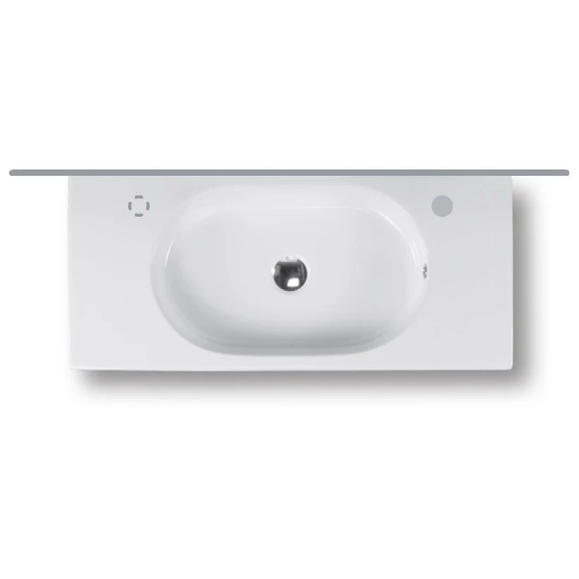 Lavoar baie suspendat Hatria Area Emily 80x35 cm, cu 1 gaura