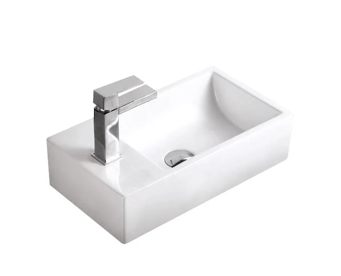 Lavoar dreptunghiular Arezzo BALTIMORE, din porțelan, montaj pe blat, 46x26cm – alb