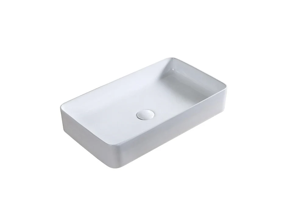 Lavoar dreptunghiular Arezzo FARGO, din porțelan, montaj pe blat 60X34CM – alb