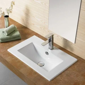 Lavoar dreptunghiular Arezzo MEDFORD, din porțelan, încorporabil, 60x39cm – alb