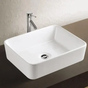 Lavoar dreptunghiular Arezzo PLACA, din porțelan, montaj pe blat 48X37cm – alb