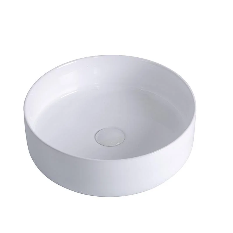 Lavoar rotund Arezzo LORCA, din porțelan, montaj pe blat 42cm – alb