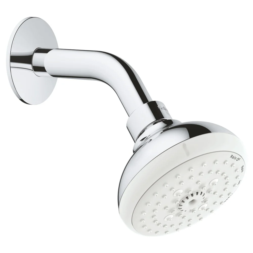 Palarie dus fix Grohe New Tempesta 100, Ø10 cm cu brat, 4 jeturi
