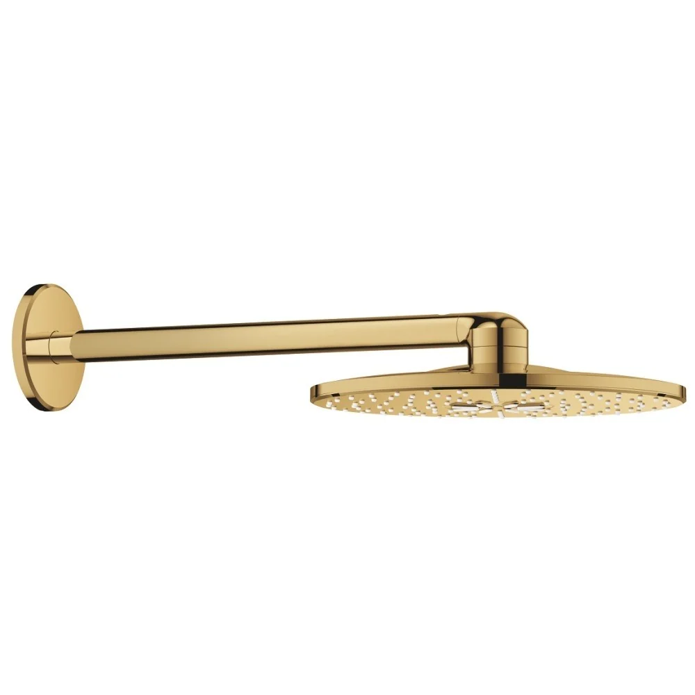 Palarie dus fix Grohe Rainshower 310 SmartActive, Ø31 cm cu brat, montaj pe perete, auriu (cool sunrise)