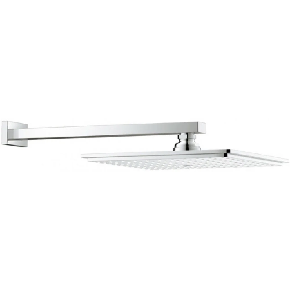 Palarie dus fix Grohe Rainshower Allure, cu brat, montaj pe perete, 22x22 cm