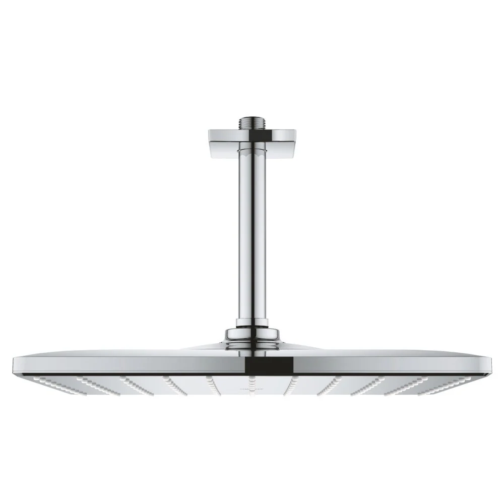 Palarie dus fix Grohe Rainshower Mono 310, 31x31 cm cu brat, montaj pe tavan, crom