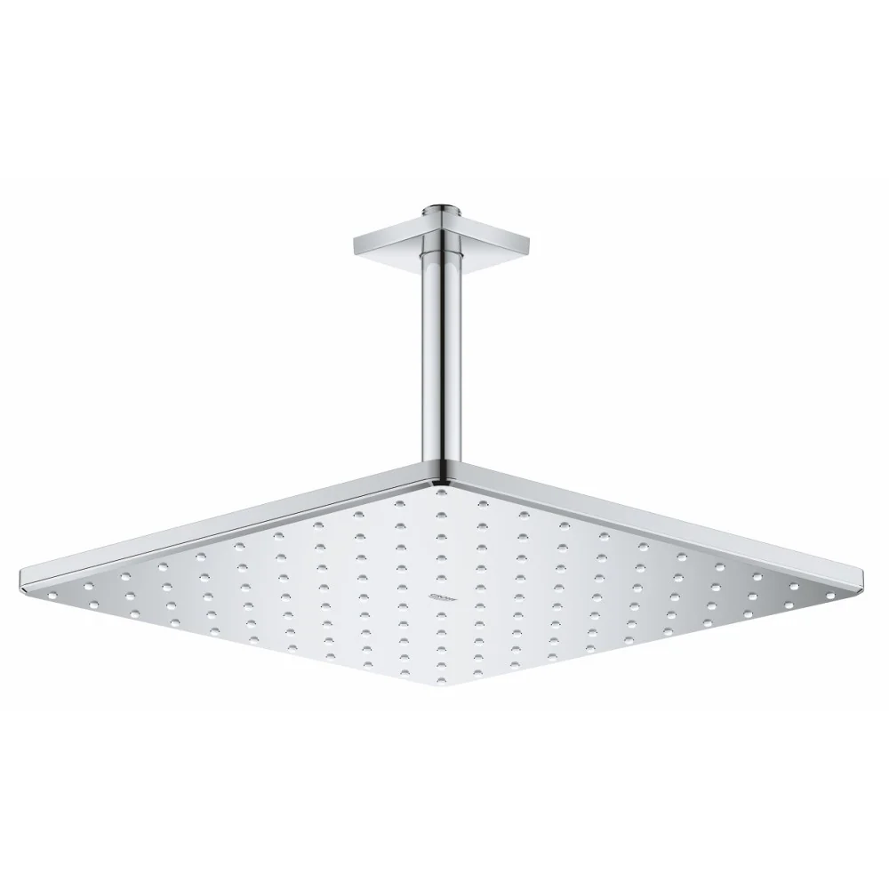 Palarie dus fix Grohe Rainshower Mono 310, 31x31 cm cu brat, montaj pe tavan, crom