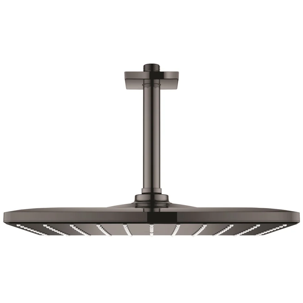 Palarie dus fix Grohe Rainshower Mono 310, 31x31 cm cu brat, montaj pe tavan, antracit (hard graphite)