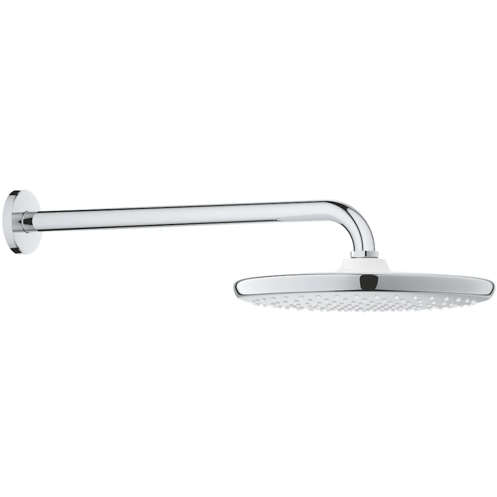 Palarie dus fix Grohe Tempesta 250, Ø25 cm cu brat, montaj pe perete